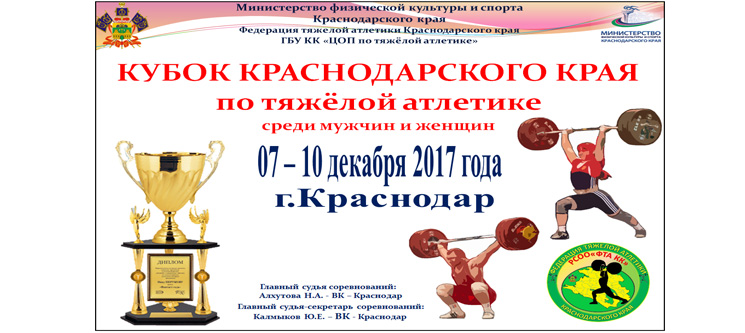 Кубок Краснодарского края (07-10 декабря 2017 года г. Краснодар)